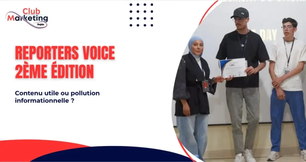 Remise de certificat CMO lors de la 2eme edition de l evenement Reporters Voice au Maroc